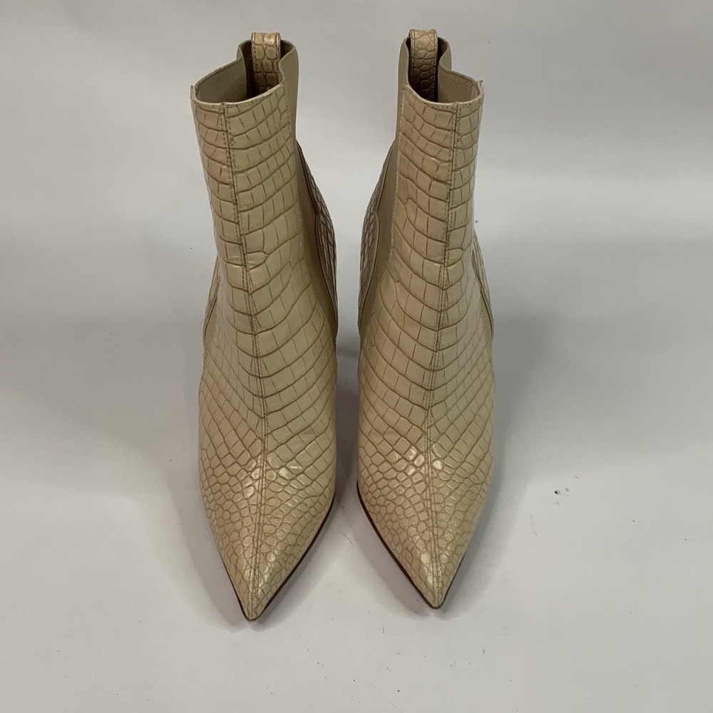 Christian Louboutin Chelsea Chick Booty 100 Calf Mini Crock Boots Leche Size 37 - Picture 3 of 14